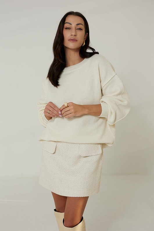 swetry damskie  Sweter Cashmere Hug Ecru