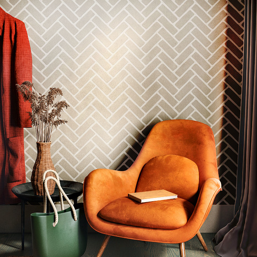 tapety i naklejki ścienne Powtarzalny szablon malarski / HERRINGBONE BRICK