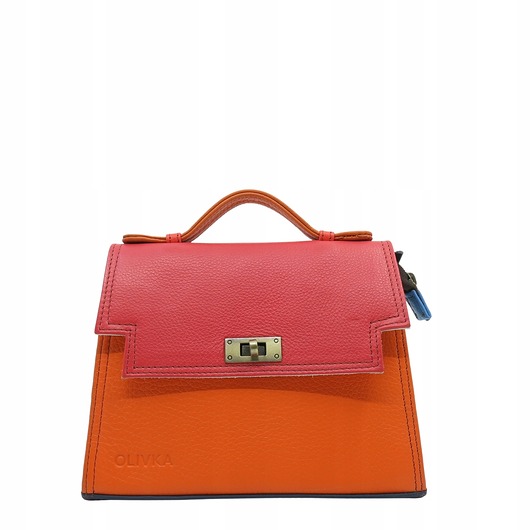 torby na ramię Torebka damska skórzana do ręki, na ramię kolorowa elegancka eko OLIVKA