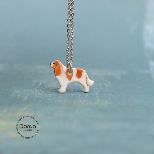 Cavalier mini zawieszka 2- ceramiczny naszyjnik Dorca