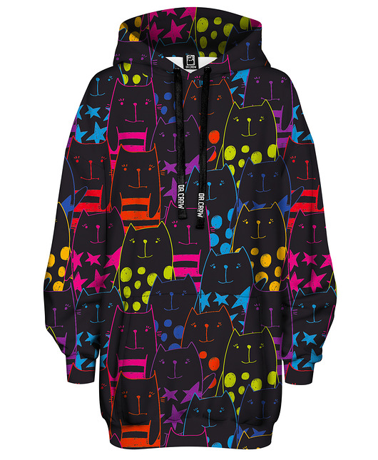 bluza z kapturem damska Bluza Oversize Tunika DR.CROW Koty