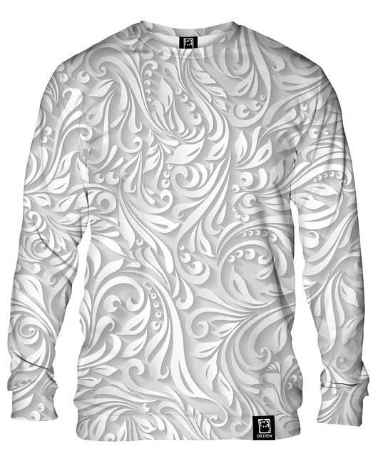 bluza bez kaptura damska Bluza Bez Kaptura Damska DR.CROW White Paisley