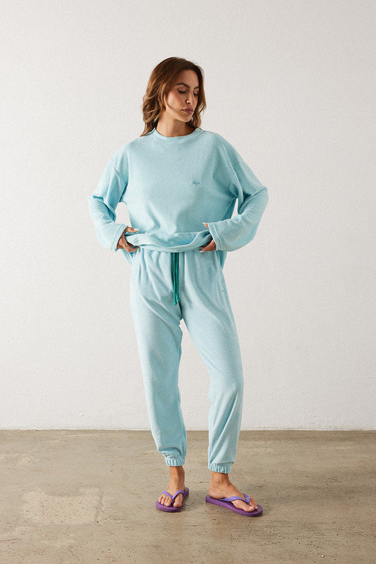 bluza bez kaptura damska Bluza ISABEL aqua