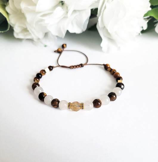 bransoletki z kamieni naturalnych Obfitość i miłość- Queen of light z Cytrynem