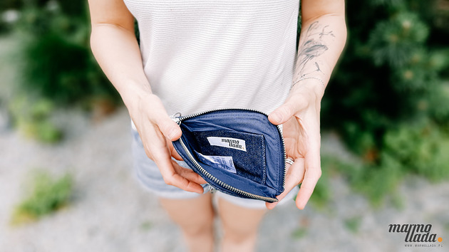 marmollada - portfel jeans + granat marmollada