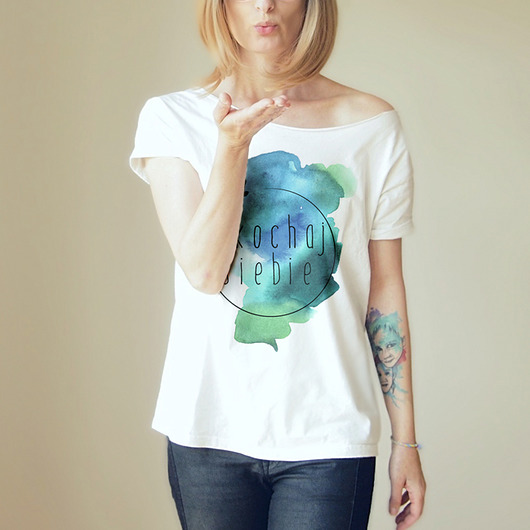 S-XXL Kochaj siebie Oversize Biały ONE MUG A DAY