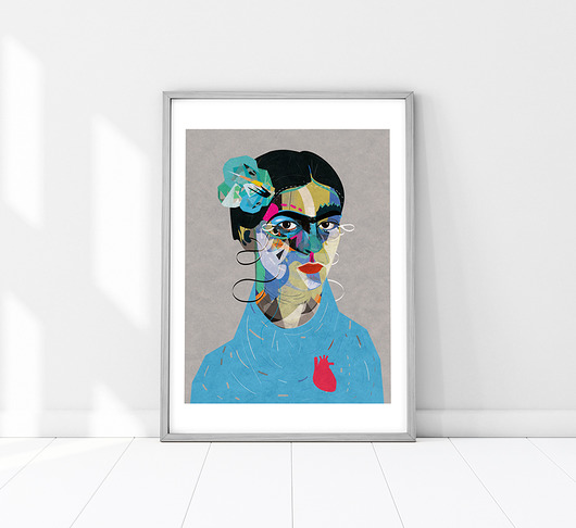 Frida A3 Illustration Art Giclee Print Żaneta Antosik PRINTS