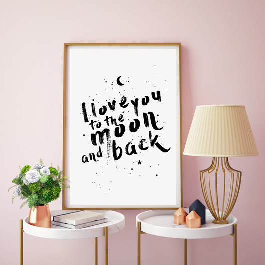 grafiki i ilustracje i love you A3