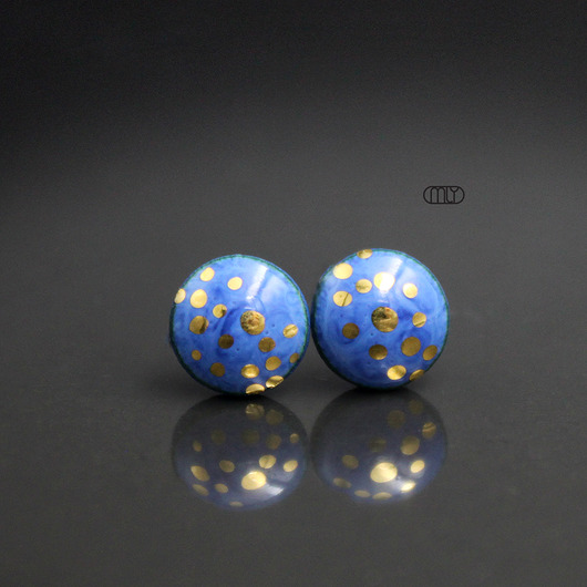 kolczyki ceramiczne Nebula 6mm /stal chirurgiczna/