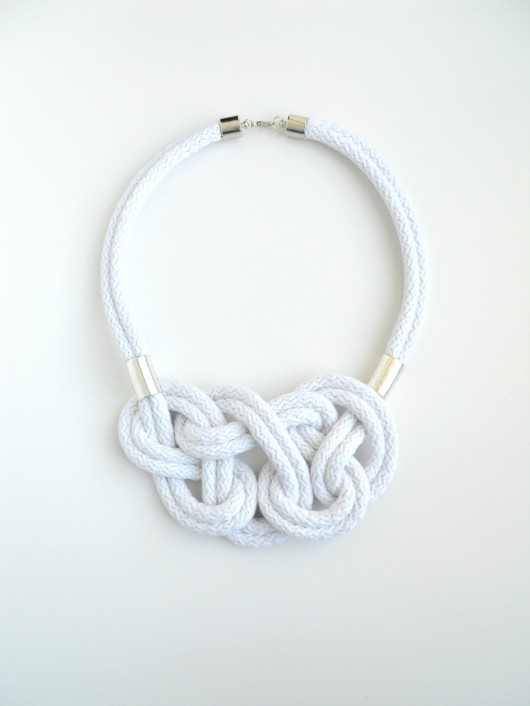 Naszyjnik White & Silver pinsjewelry