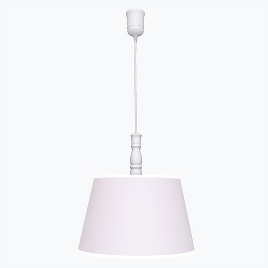 Lampa wisząca pudrowy róż z białą lamówką Roomee Decor