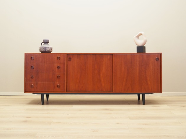 komody i szafki Sideboard tekowy, duński design, lata 70, produkcja: Dania