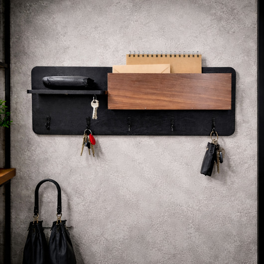 wieszaki Wieszak ścienny z organizerem, do przedpokoju
