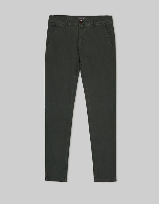 spodnie męskie Męskie spodnie materiałowe casual menfi ciemnozielony (z1) slim fit