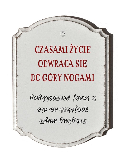 napisy dekoracyjne i tabliczki Tabliczka z napisem o życiu