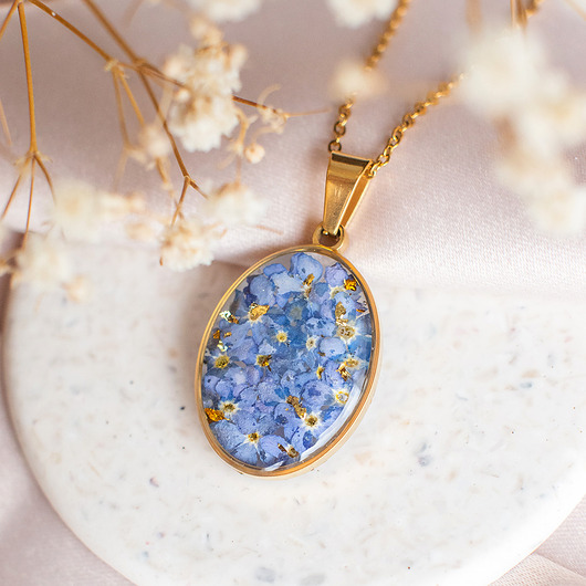 wisiory Wisiorek z niezapominajkami