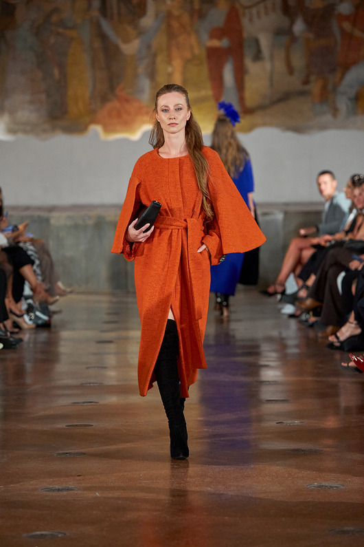 płaszcze damskie Płaszcz wełniany w kolorze orange