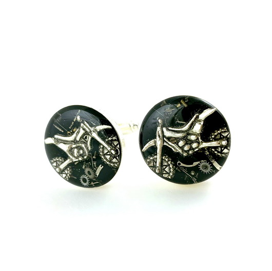 Spinki - Steam Dream - MOTOR - Black DROBINY CZASU