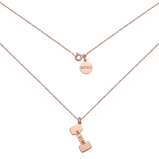 srebrne naszyjniki Naszyjnik z różowego złota ciężarek ME vs ME