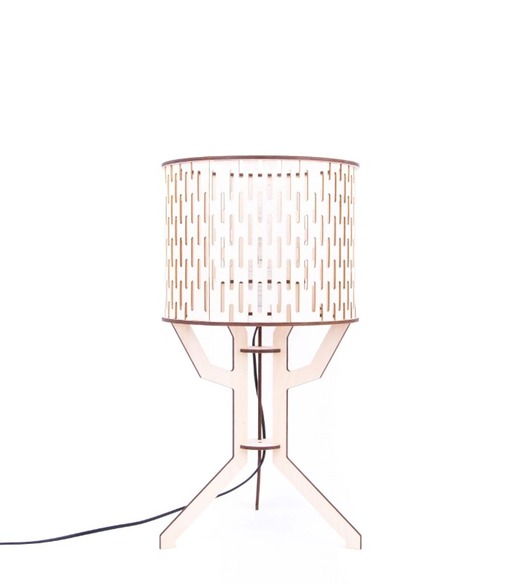 lampy stołowe Drewniana lampa stojąca w stylu skandynawskim