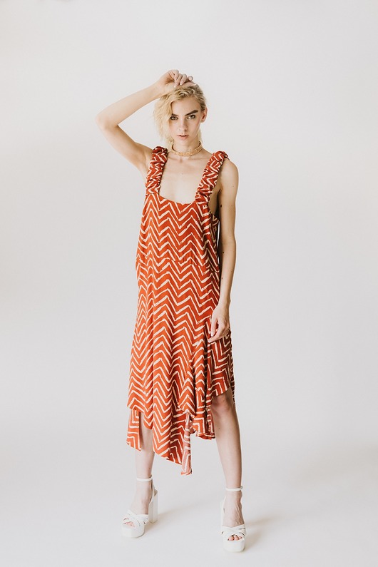 sukienki midi damskie Sukienka Twist Orange