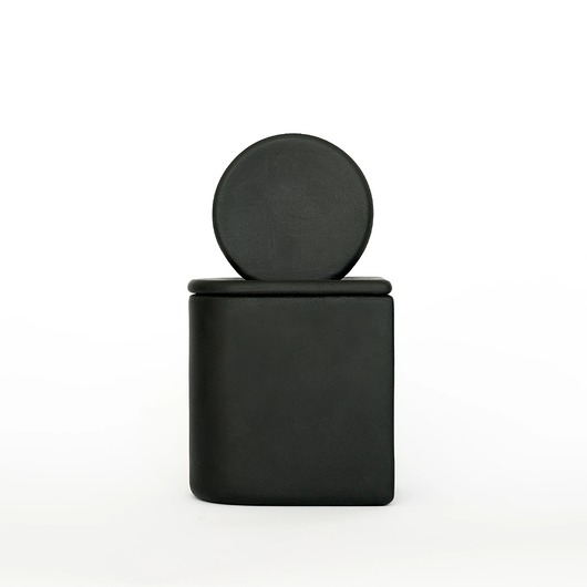 świeczniki i świece Sunset Graphite Black - pojemnik z czarnej porcelany