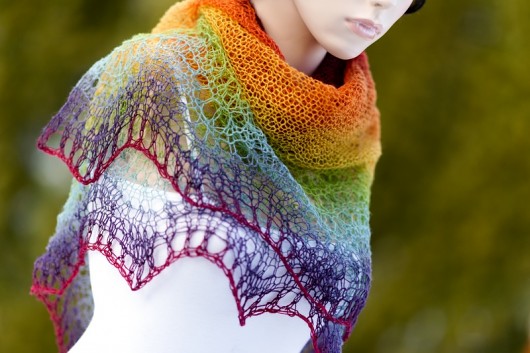 Szal &quot; PRIMAVERA RAINBOW MEDIUM &quot; HERBE DESIGN