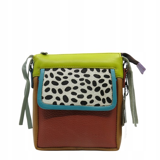 torby na ramię Torebka listonoszka damska skórzana regulowany pasek zero waste OLIVKA