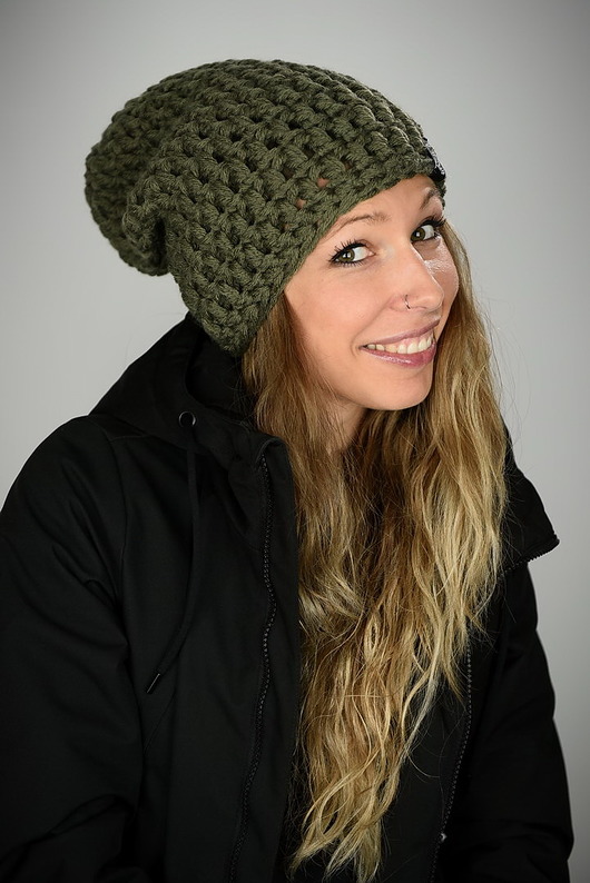 czapki damskie Czapka Mono 25 - KHAKI