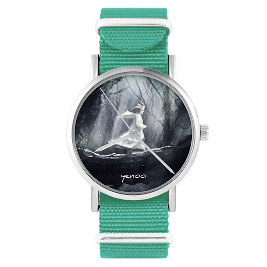 zegarki unisex Zegarek - Magiczny las - turkusowy, nylonowy