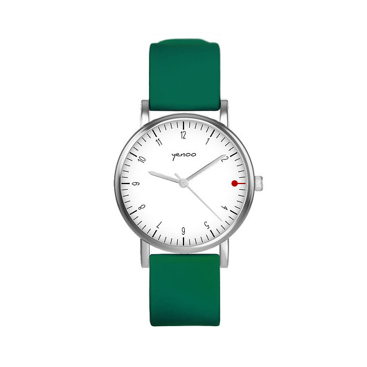 zegarki unisex Zegarek  mały - Simple - silikonowy, zielony
