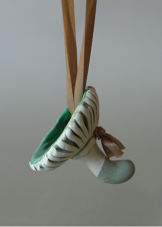 ozdoby choinkowe Grzybek ceramiczny