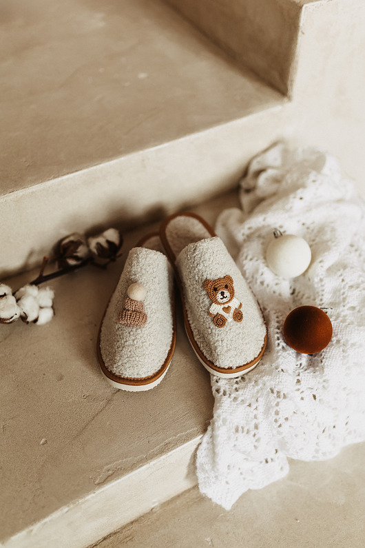 kapcie damskie Kapcie damskie na prezent "Zimowy Miś"