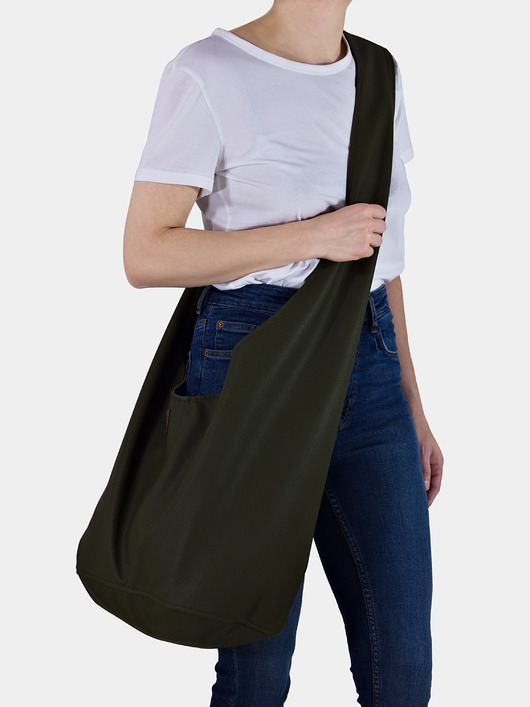 torby XXL Zielona torba hobo w stylu boho / vegan