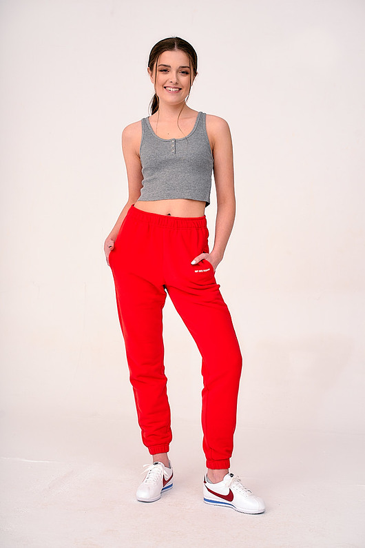 spodnie dresowe damskie Pants Red