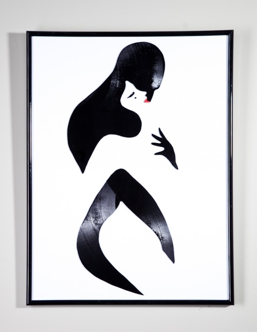 "lovers02" obrazek z płyt winylowych aga krysiuk