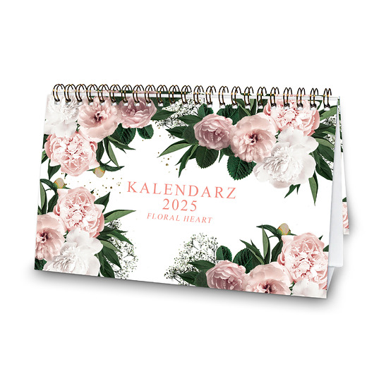 kalendarze i plannery Kalendarz biurkowy 2025 Floral na biurko stojący