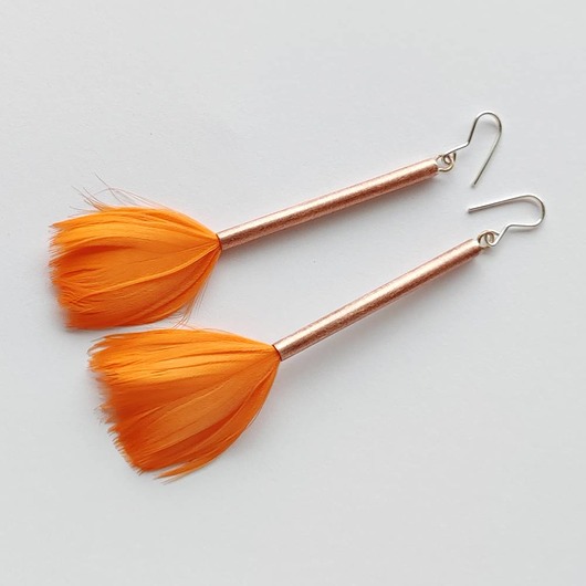 kolczyki z piórami PIÓRKO kolczyki