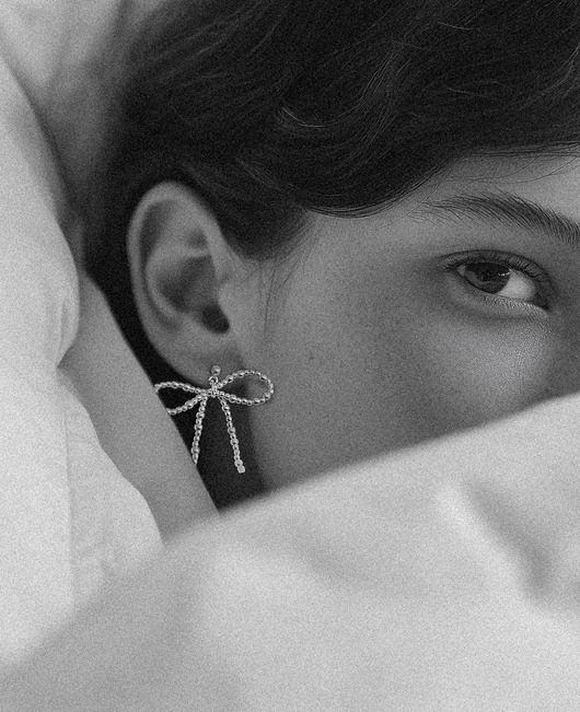 kolczyki srebrne Kolczyki  Kokardka srebro