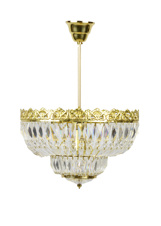 lampy wiszące Żyrandol kryształowy, lata 70