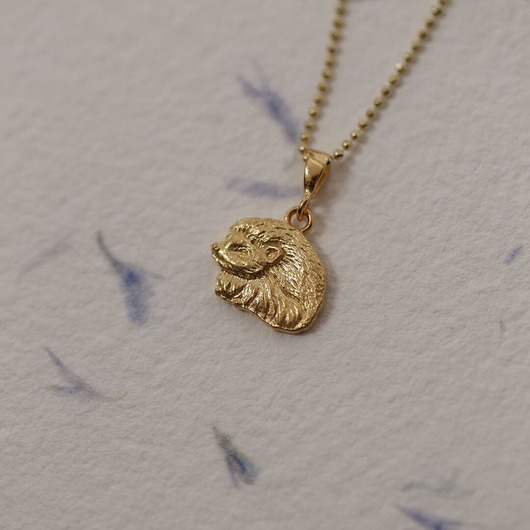 wisiory Mini wisiorek jeż ze złoconego srebra