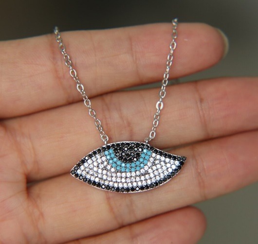 wisiory Piękne oko naszyjnik