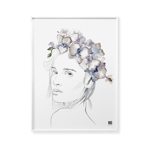 Plakat Kobieta Orchidea Hug The Stuff