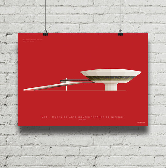 Museu MAC Niteroi - plakat giclee art minimalmill