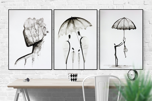 zamówienie 3 szt 50 x 70cm Krystyna Siwek Art