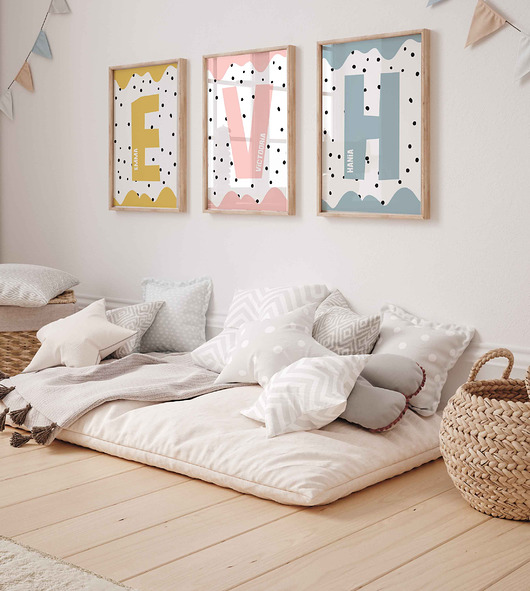 plakaty Plakat Personalizowany imię dziecka inicjał