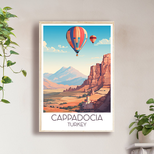 plakaty Turcja - Kapadocja, Cappadocia - Plakat, pamiątka dla podróżnika