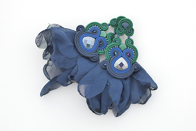kolczyki soutache Kolorowe boho kolczyki 4