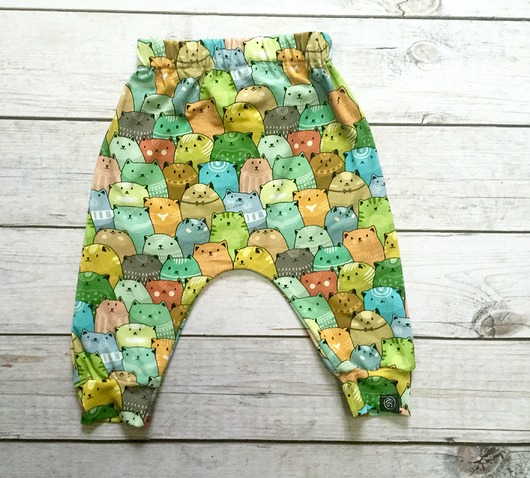Pumpy, baggy w kolorowe koty KG Handmade
