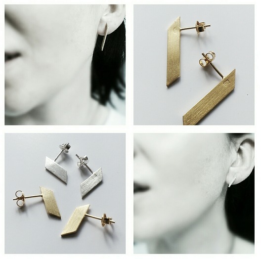 Kolczyki srebrne  przecinki długie/ silver Daria Siwiak Jewellery